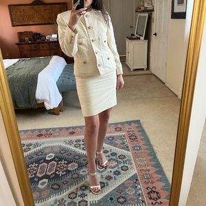 🫖 Cream wool skirt suit 🫖